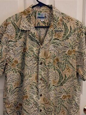 Men's Short Sleeve Hawaiian Shirt, Large